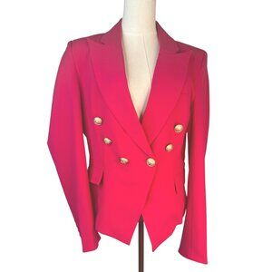 2/$30 NWT Choosy Size 12 Deep Rose Pink Double Breasted Betsy Blazer